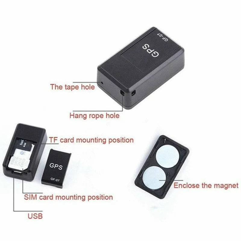 TTFTFP Car GPS Tracker Mini Miniature Intelligent Locator Real Time Tracking Device Vehicle Anti-Theft Recording Magnetic |