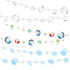 Красочный баннер с пузырьками Русалка для аквариума для вечевечерние под морем русалочка тема гирлянда на день рождения