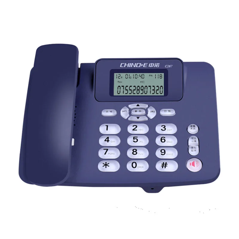 

C267 fixed telephone, landline, home office landline, stand-alone phone, caller ID, battery-free
