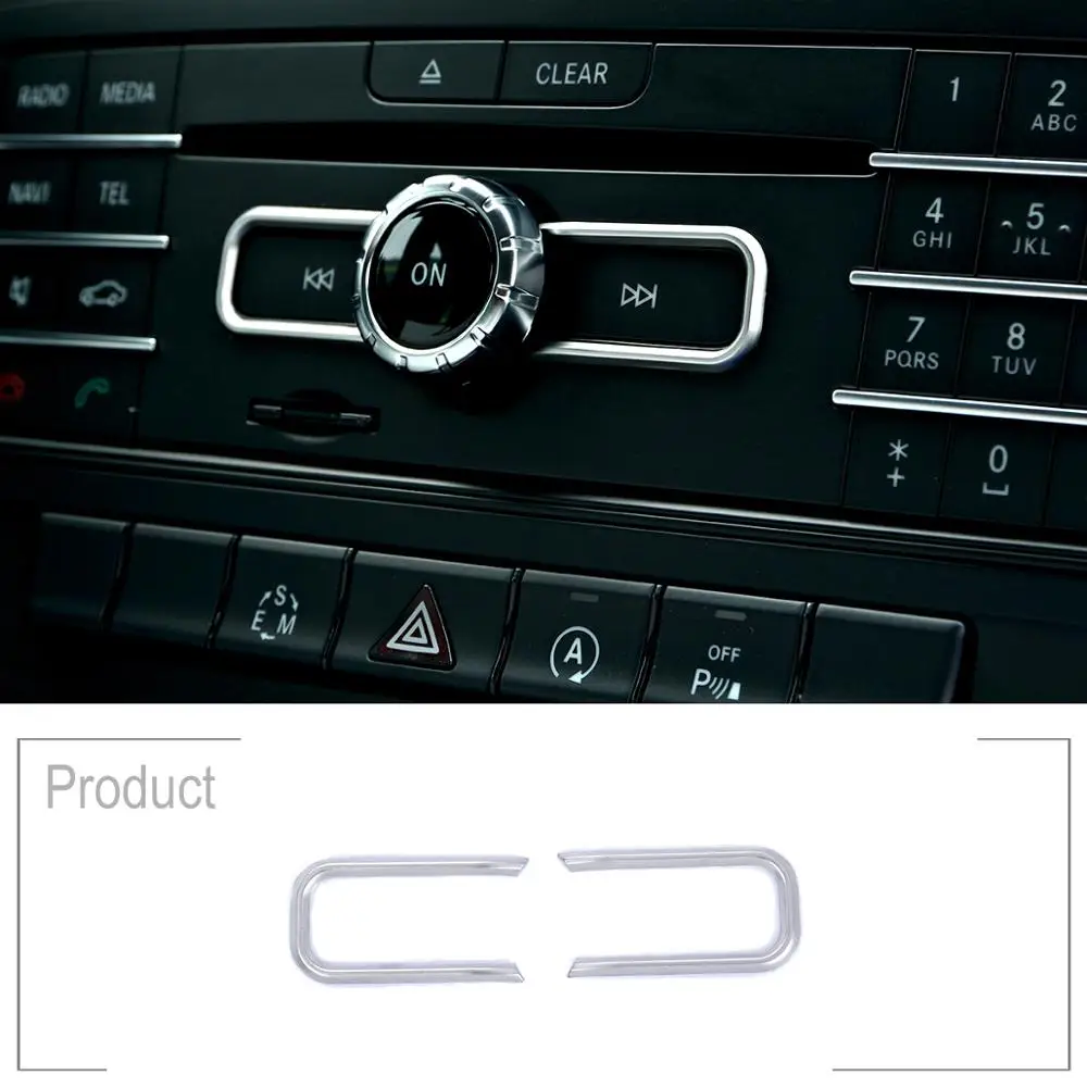 

Chrome Interior Accessory CD Switch Sequin Trim For Mercedes Benz CLA GLA B Class A180 W176 E GLE Class Coupe Car Styling