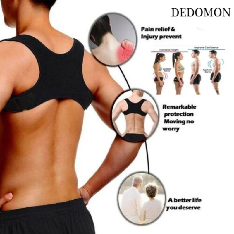 Новый Корректор осанки позвоночника Защита спины плеч коррекция бандаж для