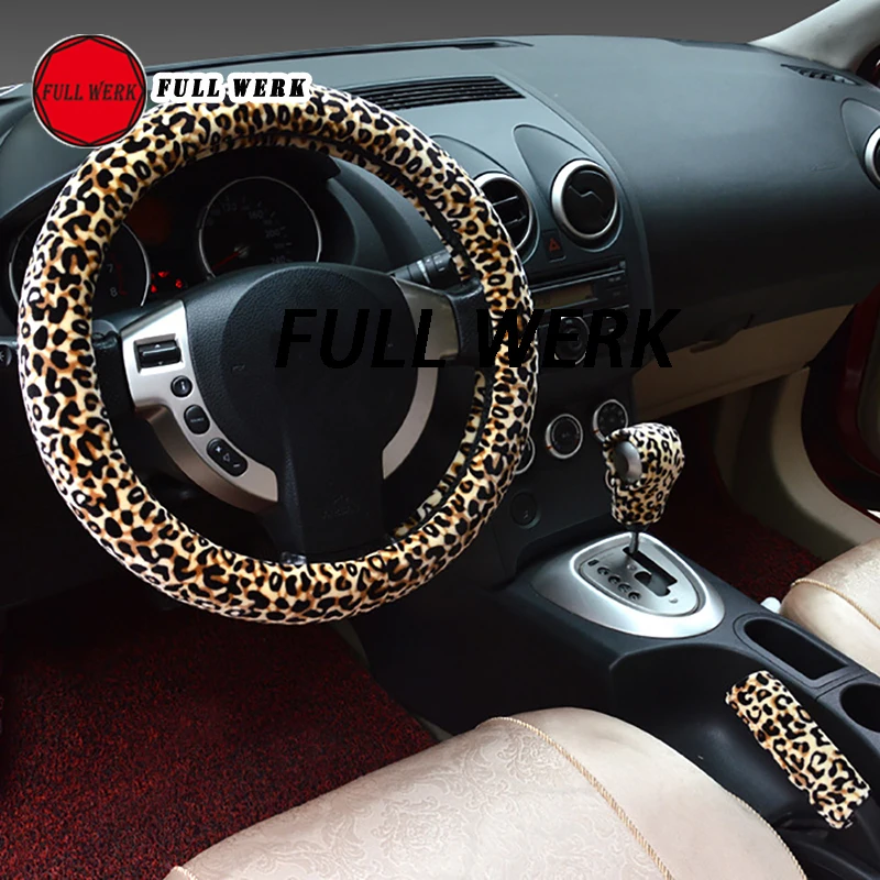Чехол на руль с леопардовым принтом для девочек чехол из короткого плюша руля 38