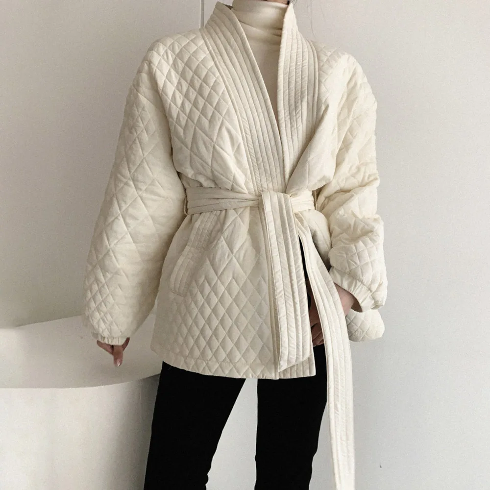 

2021 Autumn Winter New Korean Fashion Womens Cotton Clothes Solid Color Casual Thicken Warm Long Sleeve Women Jacket