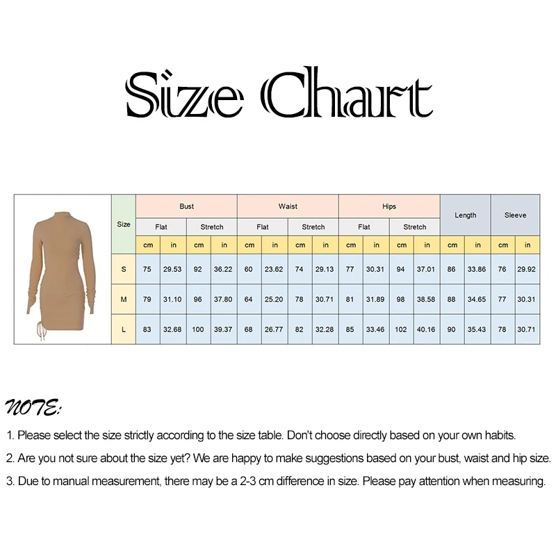 

Dresses For Women Party Turtleneck Slim Dress 2021 Autumn and Winter New Women's Drawstring Slimming Hip Skirt Fashion