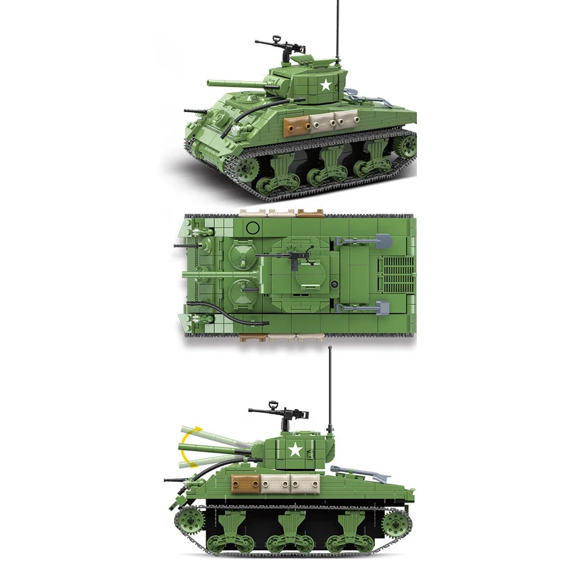 Военные игрушечные блоки WW2 немецких американских солдат танков военные фигурки