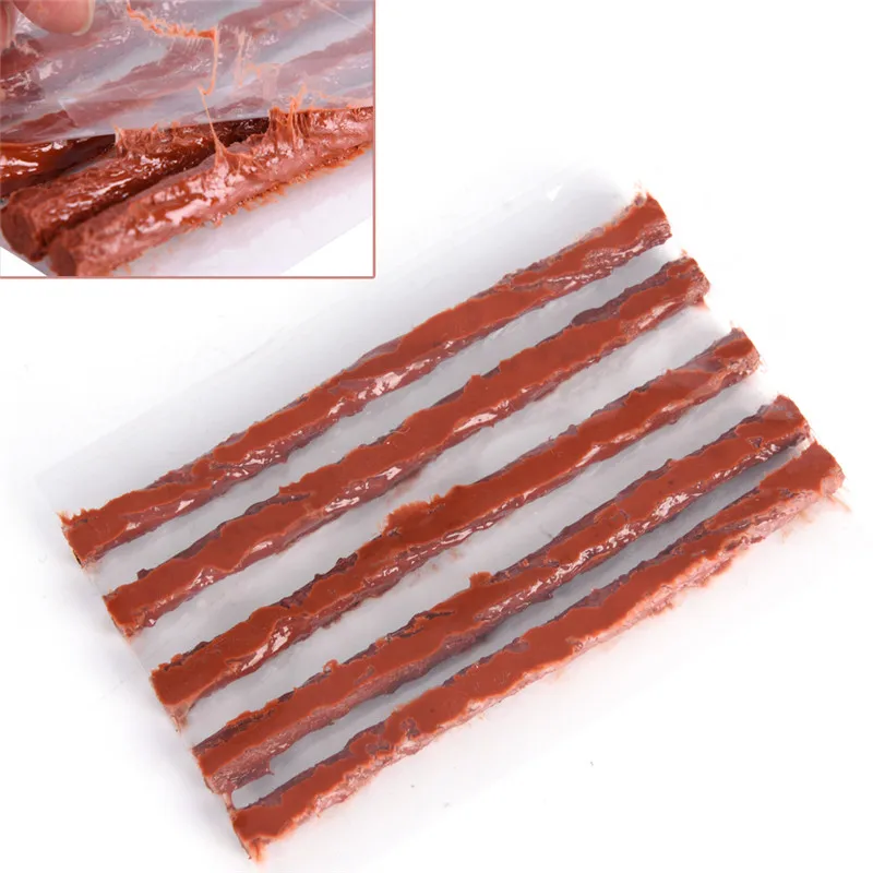 

10pcs Repair Rubber Strips Car Tyre Tubeless Seal Strip Plug Tire Puncture Repair Recovery Kit