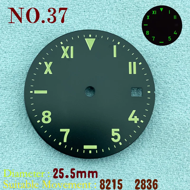 

NO LOGO 2836 2824 Mingzhu 2813 2836 Miyota 8215 821A movement Watch Dial 28.5-31mm Sterile Dial Luminous Suitable For ETA NO.37