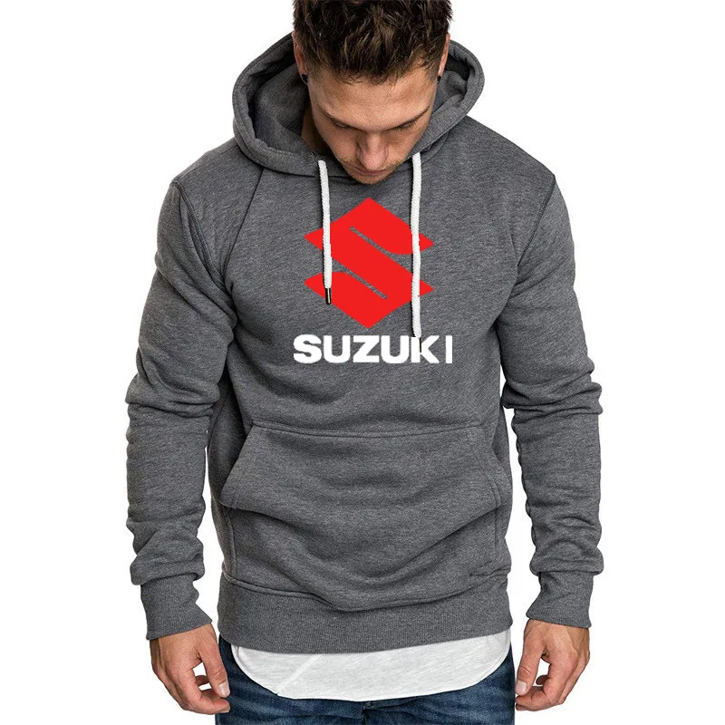 Толстовка с капюшоном для мужчин, автомобиль Suzuki, принт логотипа, Толстовка весна-осень, модная мужская толстовка с капюшоном в стиле хип-хоп harajuku, Повседневная Толстовка из флиса, спортивный костюм - Цвет: 804
