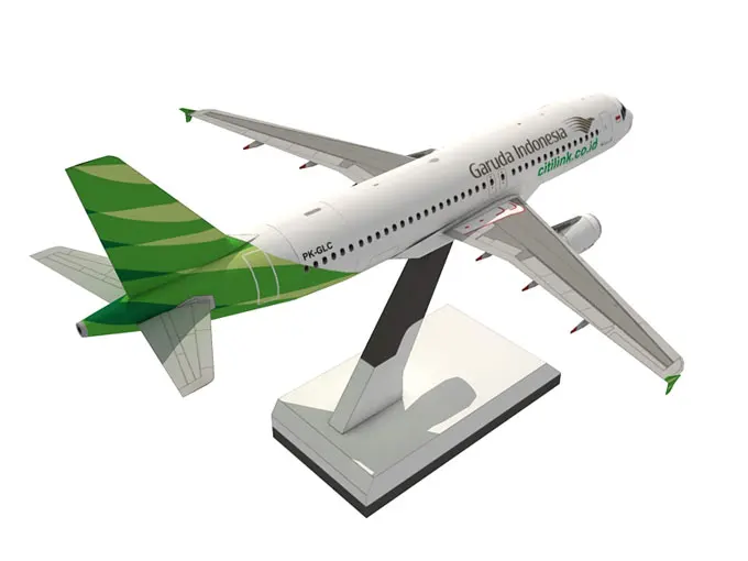 

1:72 1:100 Airbus A320-200 Indonesian Citilink Airlines Civil Airline Aircraft 3D Paper Model Children Adult Educational Toys