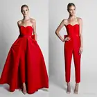 Красное женское бальное платье, съемная юбка, комбинезон с сердечком, вечернее платье с юбкой, женское вечернее платье
