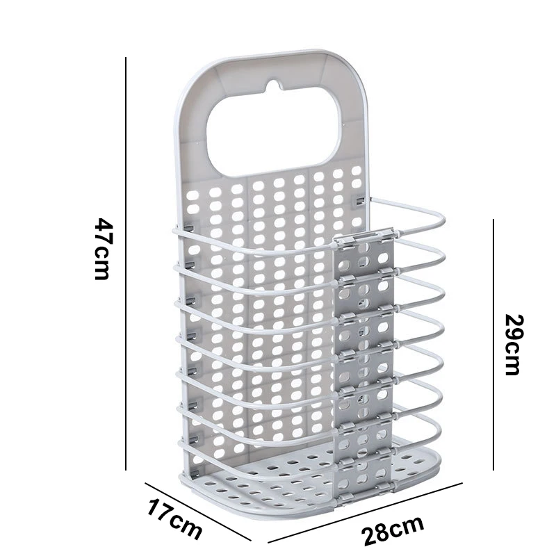 

Foldable Dirty Clothes Basket Wall Hanging Laundry Basket Household Laundry Clothes Storage Basket Free Punching Laundry