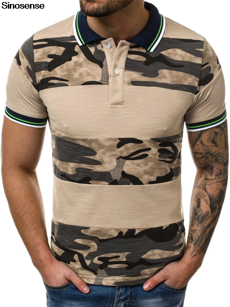 Мужская повседневная быстросохнущая рубашка поло для гольфа 2020 камуфляжные