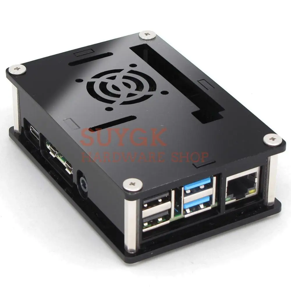 Корпус для Raspberry PI 4 акриловый корпус из ПММА PI4 Model B 1 ГБ/2 ГБ/4 ГБ пластиковый