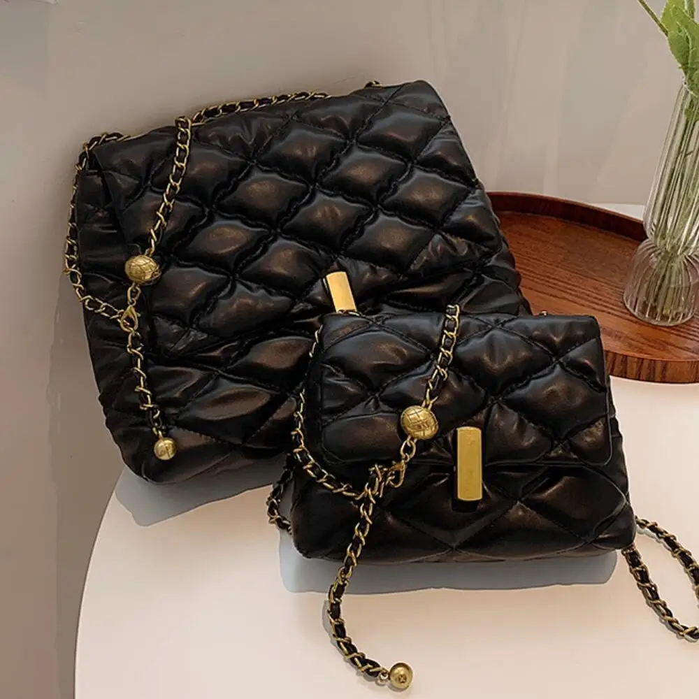 

Lattice Square Crossbody bag 2020 Fashion New High Quality Soft PU Leather Women's Designer Handbag Chain Shoulder Messenger Bag