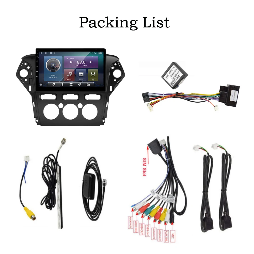 

QNavi 8-Core Android 10.0 Car Radio For Ford Mondeo 4 2010-2014 Multimedia Video Player Navigation GPS 6GB+128GB Mirror Link USB
