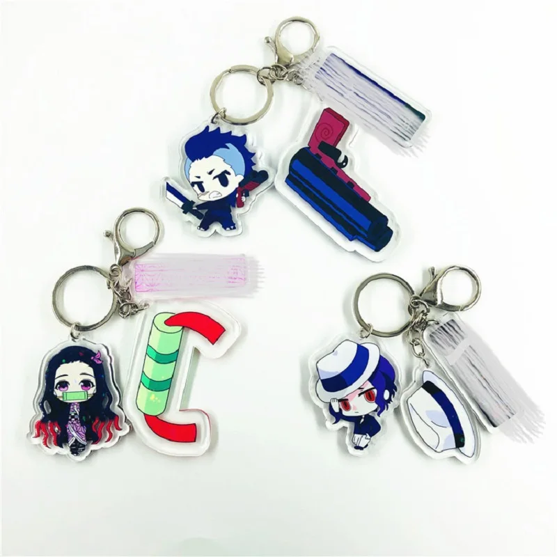 

Blade Of Ghost Katana Pendant Weapon Key Chains New Anime Demon Slayer Kimetsu No Yaiba Keychain Tanjirou Sword Acrylic Keyring