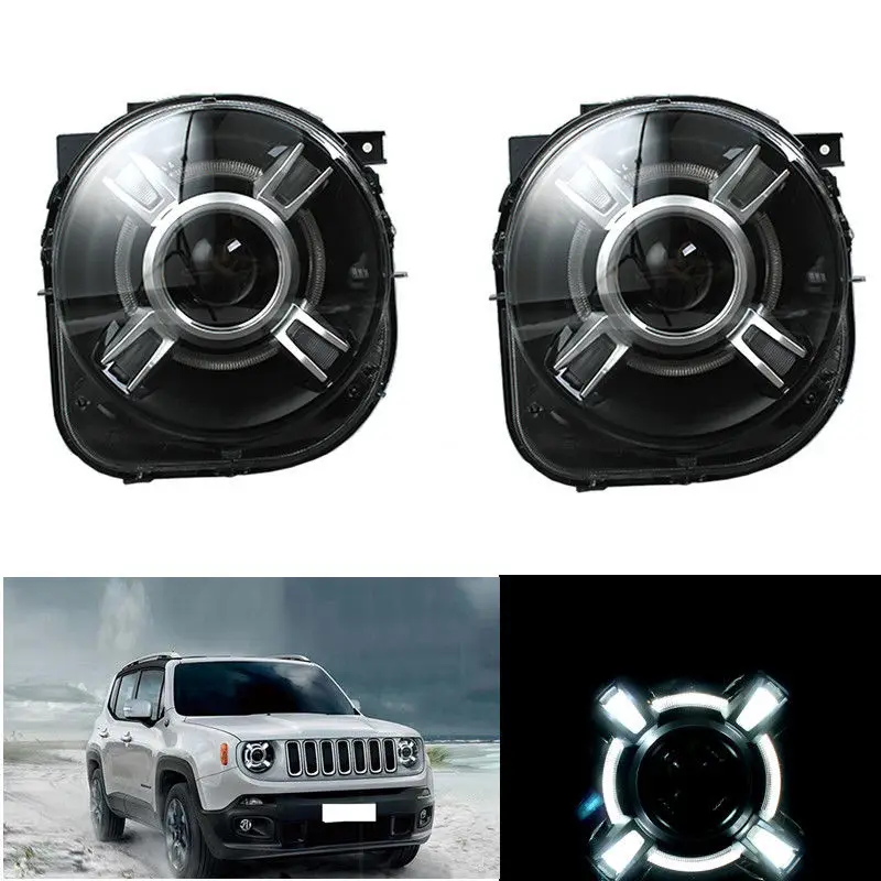 Для Jeep Renegade 2014 16 светодиодный фары HID Ксеноновые лампы для BU налобный фонарь