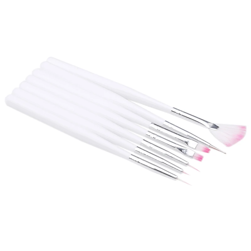 

7PCS Hot Sale Dotting Painting Drawing Fan Line Builder Design Polish Gel UV Tips Decoration Manicure Tools Nail Art Brush Pen