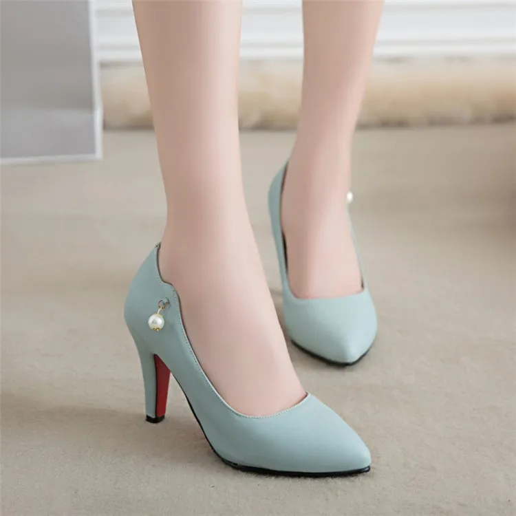 Женские туфли на высоком каблуке женские туфли-лодочки тонкие с острым носком