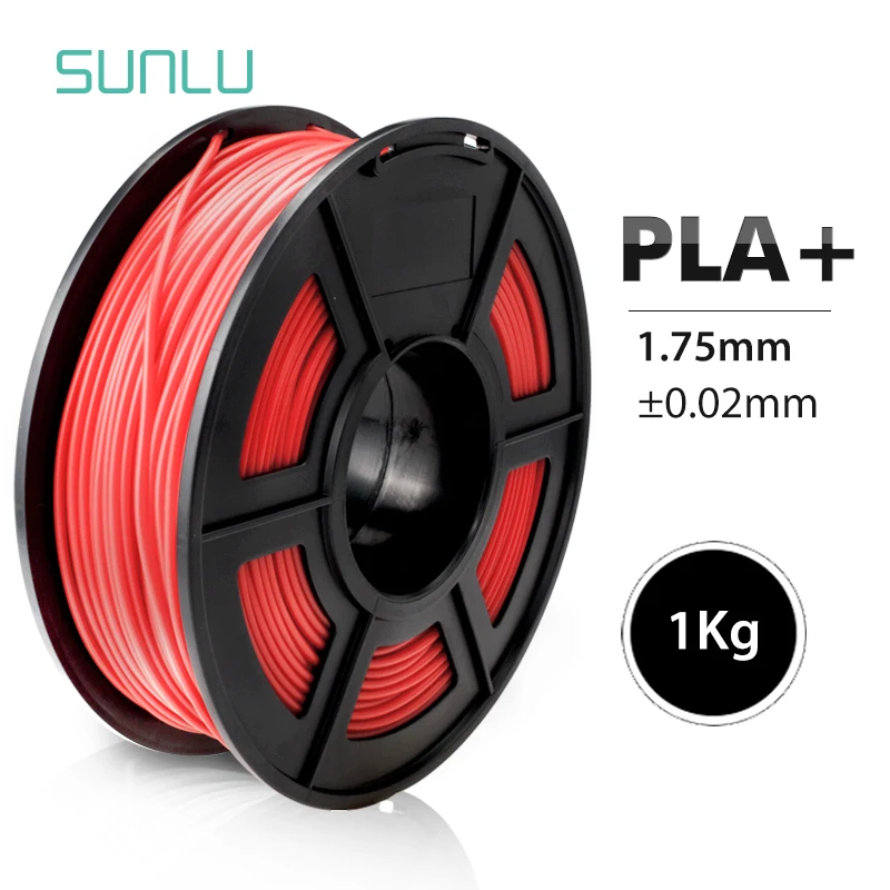 SUNLU PLA PLUS Филамент 1,75 мм 1 кг материалы для 3d печати разноцветные на выбор пластиковые PLA 3d Филамент Быстрая - Цвет: PLA Plus Red