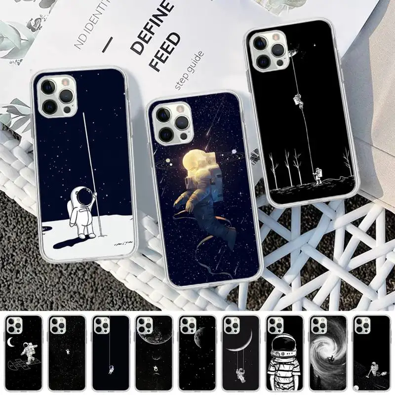 

Space Moon Earth Phone Case for iPhone 13 12 mini 11 pro Xs max Xr X 8 7 6 6s Plus 5s cover