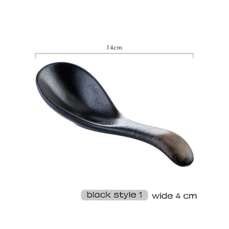 Керамическая рамен ложка пузырьковая для лапши маленькая десертная столовая