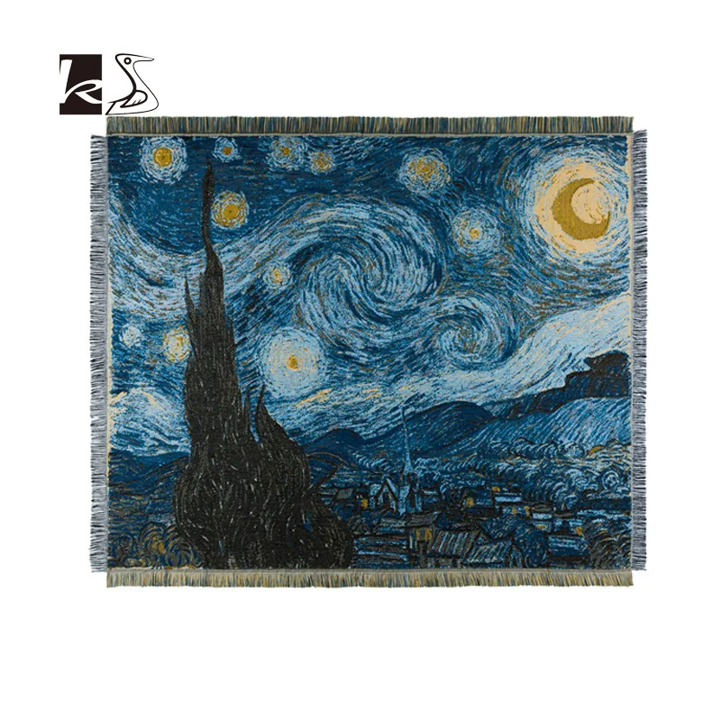 

Van Gogh Star Night Tapestry Home Decoration Blanket Throw Bed Blanket Knitted Nap Knitted Blanket Photo Taken Display Blanket