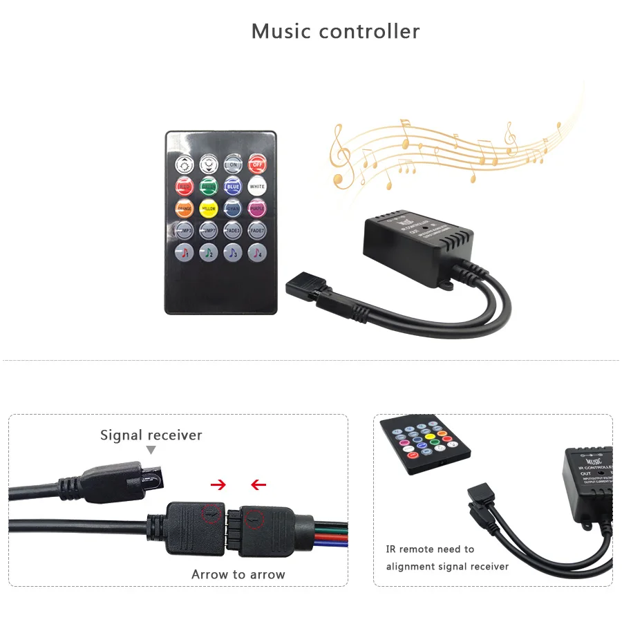 Светодиодная лента 5 м 10 15 20 М 5050 2835 RGB с синхронизацией музыки для украшения
