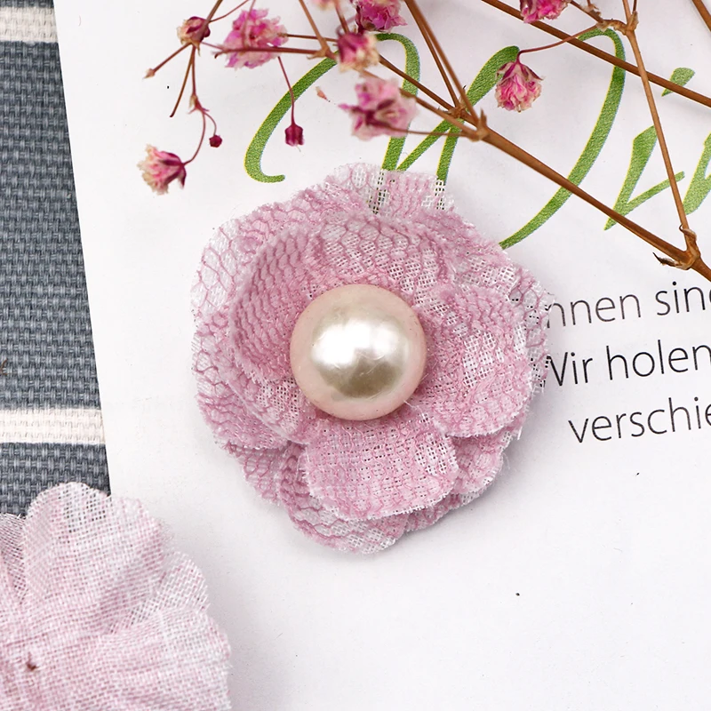 rosa 6 шт. жемчужные цветы кружевное платье украшение кружевная ткань аппликация отделка Швейные принадлежности "сделай сам" шитье ремесло для ткани шляпа обувь - Цвет: rosa