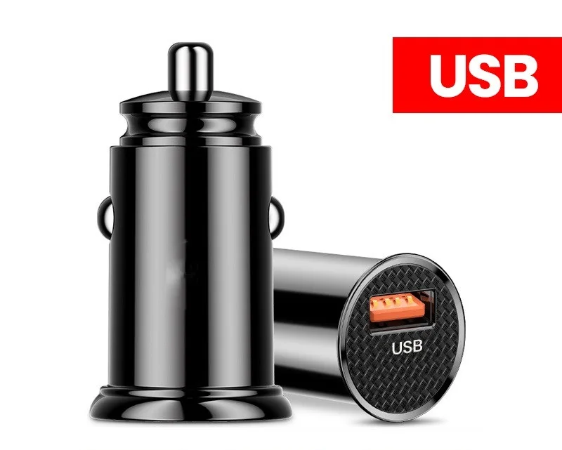 

USB Car Charger Quick Charge 4.0 QC4.0 QC3.0 QC SCP 5A PD Type C 30W Fast Car USB Charger For iPhone Xiaomi Mobile Phone