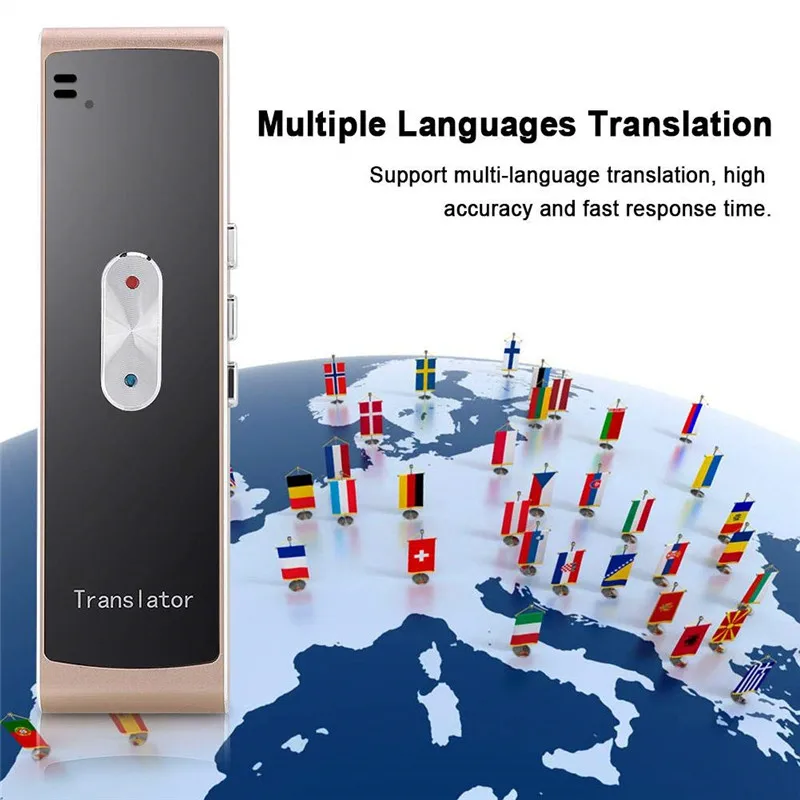 Портативный Bluetooth беспроводной голосовой переводчик Translaty Smart мгновенный в режиме реального времени голосовой мульти-LanguagesTranslator