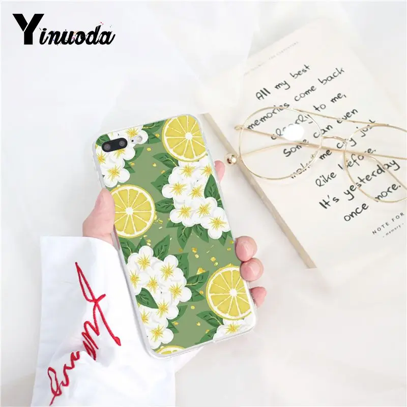 Yinuoda INS fruit lemon orange Smart Strawberry Phone Case Cover for iPhone 5 5Sx 6 7 7plus 8 8Plus X XS MAX XR 10 11 Pro Max | Мобильные