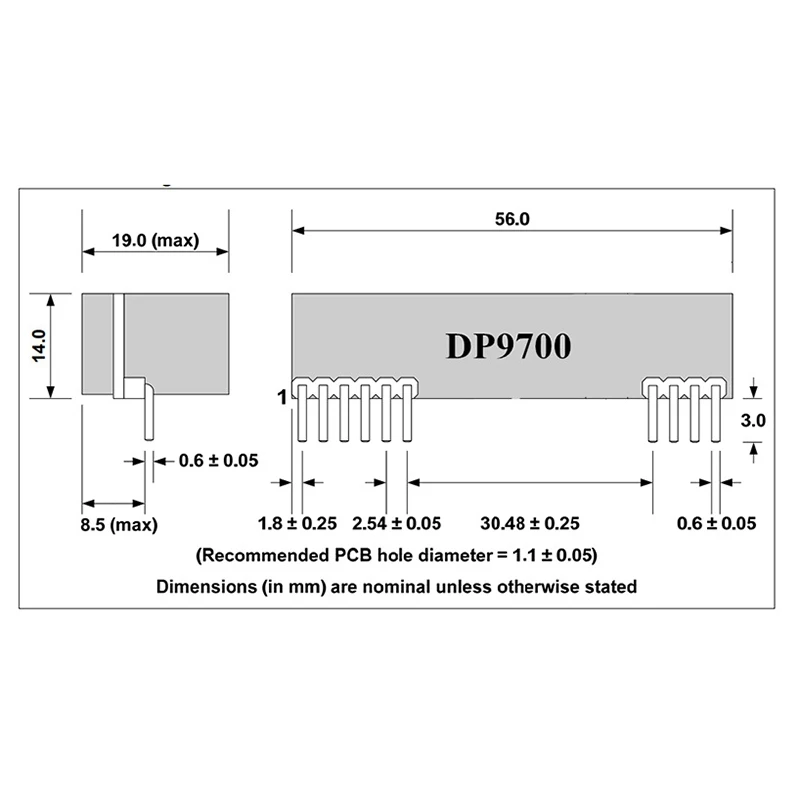 

SDAPO DP9700-12V PIN TO PIN Docking AG9700 POE Module Pin Embedded