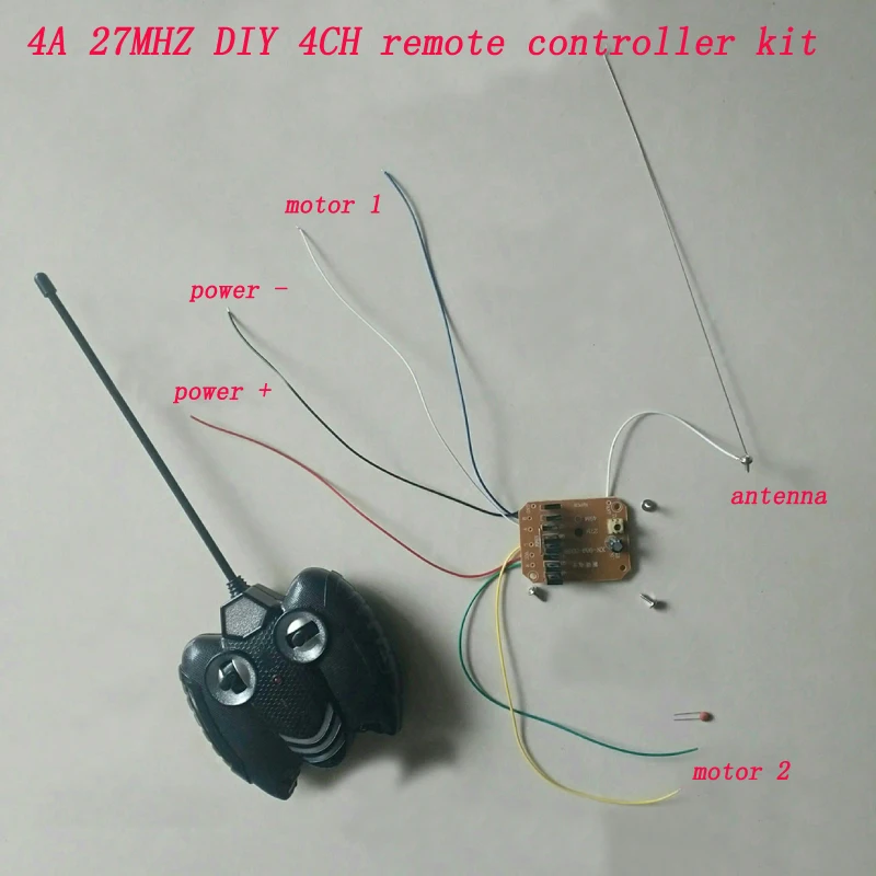 DIY RC игрушки 4CH 27 МГц комплект пульта дистанционного управления 4 5 в/5 В/6 в/7 2 в 4A