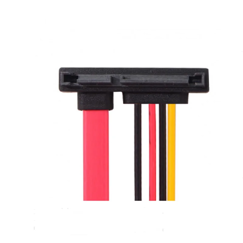 

Up Angled SATA III 3.0 7+15 22 Pin SATA Male to Female Data Power Extension Cable 30cm