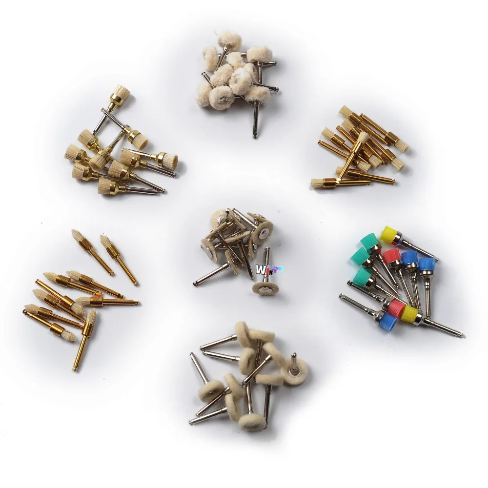 80 шт. нейлоновые вращающиеся щётки для полировки зубов|Стомотологические сверла