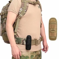 tactical flashlight holster molle pouch 360 degrees rotatable torch case outdoor camping hunting light holder belt waist bag