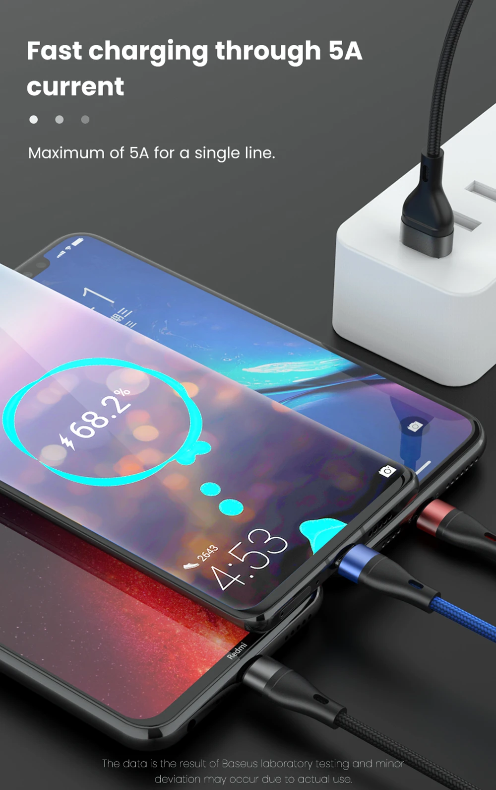 3 в 1 USB-кабель для iOS Type-C Micro 9.8A суперзарядный телефонный кабель Supercharge 5A HUAWEI