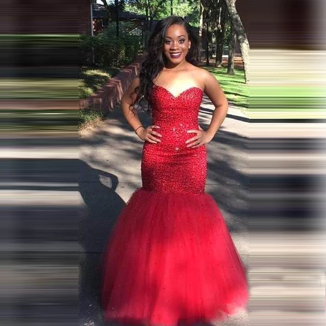 

2020 elegent Graduation Prom Engagement Dresses Beadings Sweetheart Strapless Mermaid With Lace Train Formal Evening Party Gowns