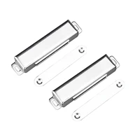 2pcspack drawer wardrobe kitchen cabinet catch with screws cupboard strong stainless steel closure home lock door magnet