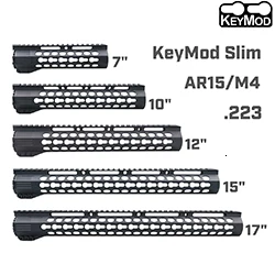 AR15 M4 M16 KeyMod Тактический 7 10 12 15 дюймов один кусок поплавок винтовка Handguard Пикатинни кронштейн