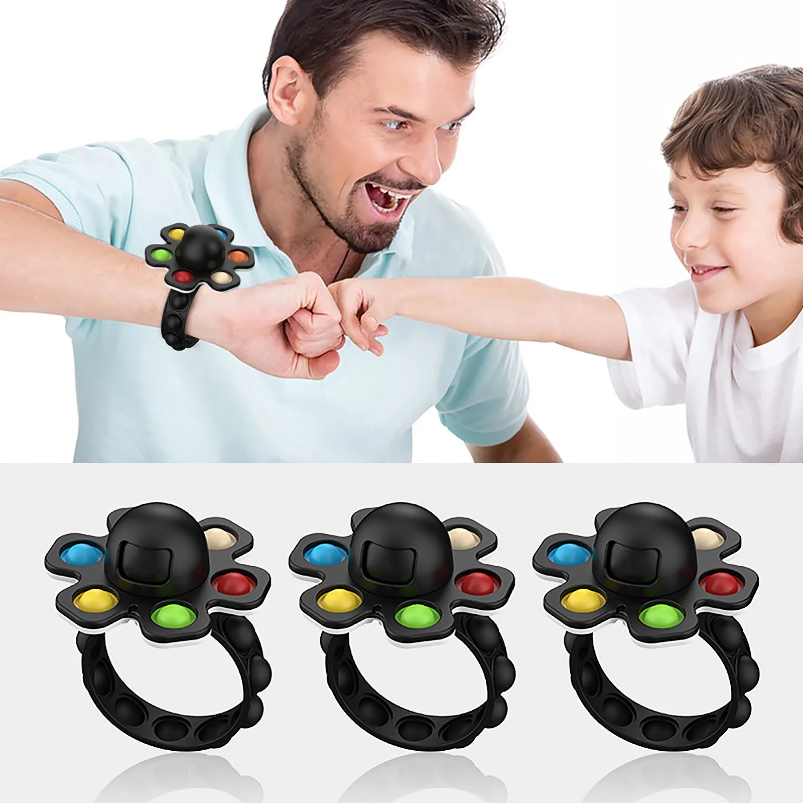 

Сменяющий лицо вращающийся браслет O-ctopus для снятия стресса силиконовый сенсорный декомпрессионный Настольный пазл игрушка для декомпресс...