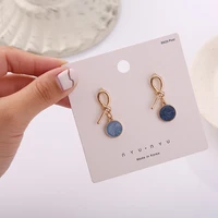 asymmetry drop dangle earrings fashion statement ear jewelry blue simple classic women girls accessories party wedding gift
