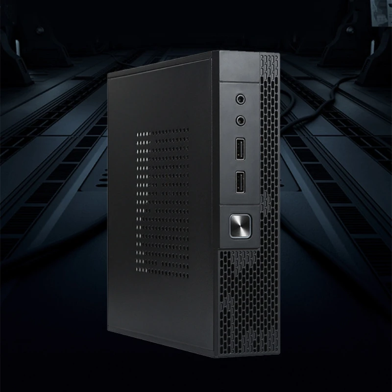 Чехол Mini-ITX Tower QX02 HTPC чехол с 2 портами USB2.0 черные настольные шасси | Компьютеры и