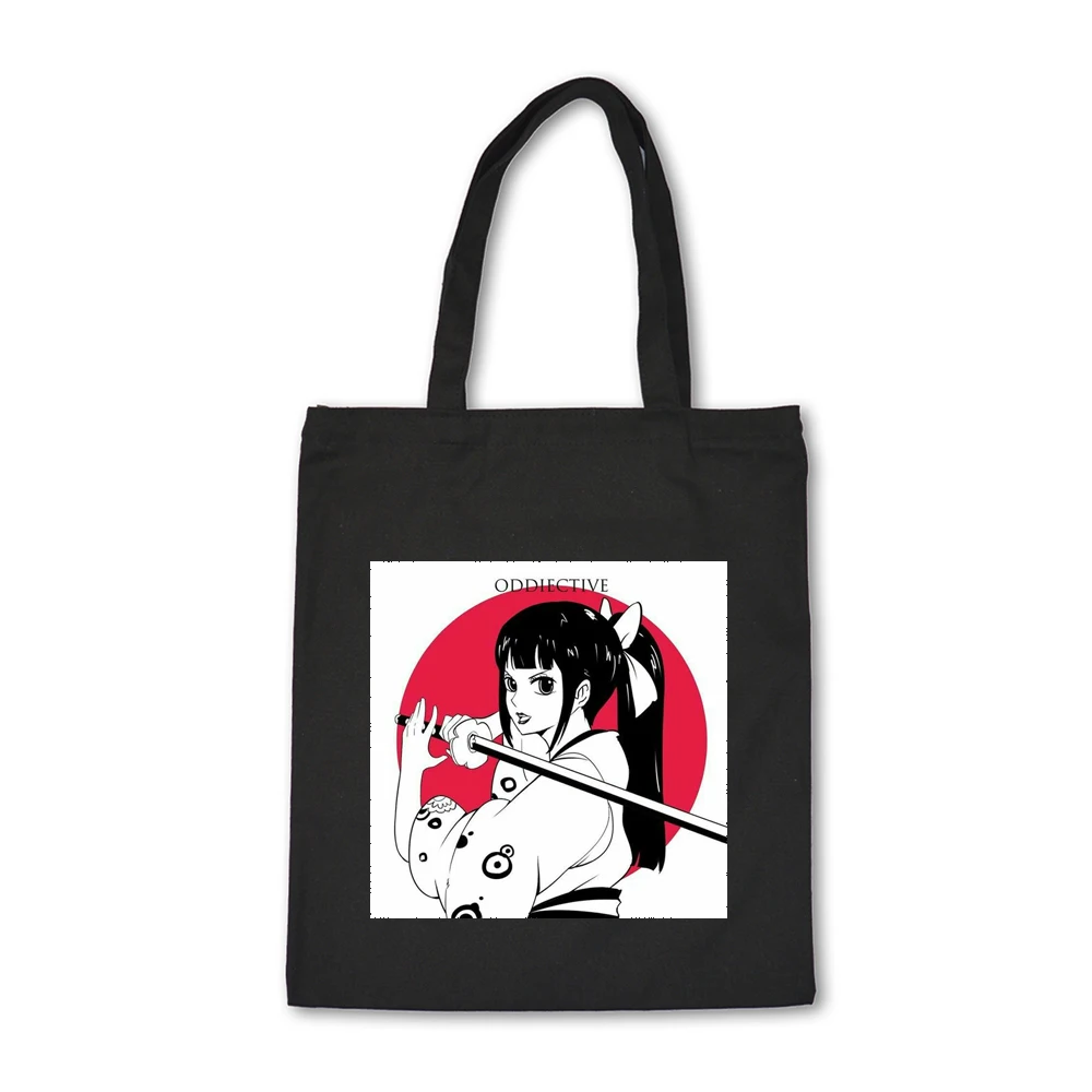 

Sacs Tissu Cute Female Harajuku Ulzzang Grunge Tote Shopper Bag Cartoon Printing Shopping Bags Art Graphic Canvas Shoulder Bag