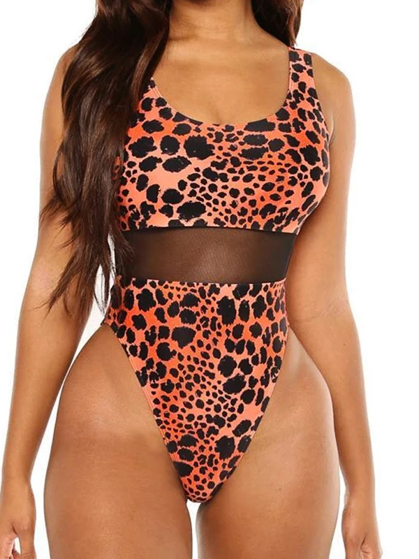 

Сексуальный леопардовый купальник для женщин, Новинка лета 2021, модный цельный костюм с леопардовым принтом, женские костюмы бикини, пляжные...