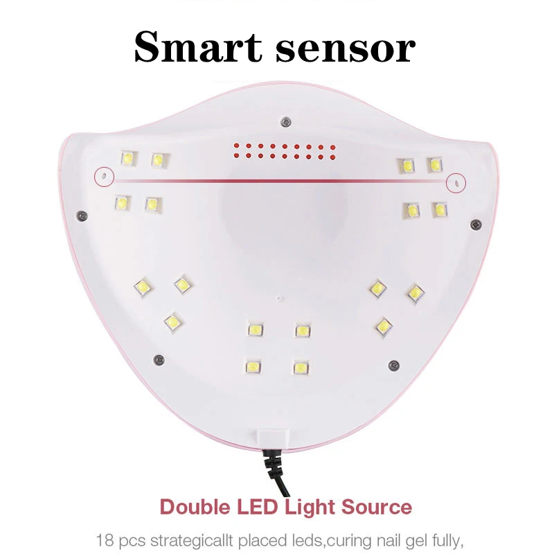 54 Вт Большой Космический двойной светильник УФ лампа для ногтей Солнечная