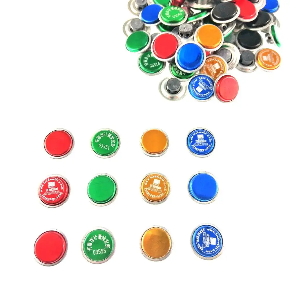 100 шт. пронумерованные алюминиевые рамы безопасности свинцовые уплотнения с