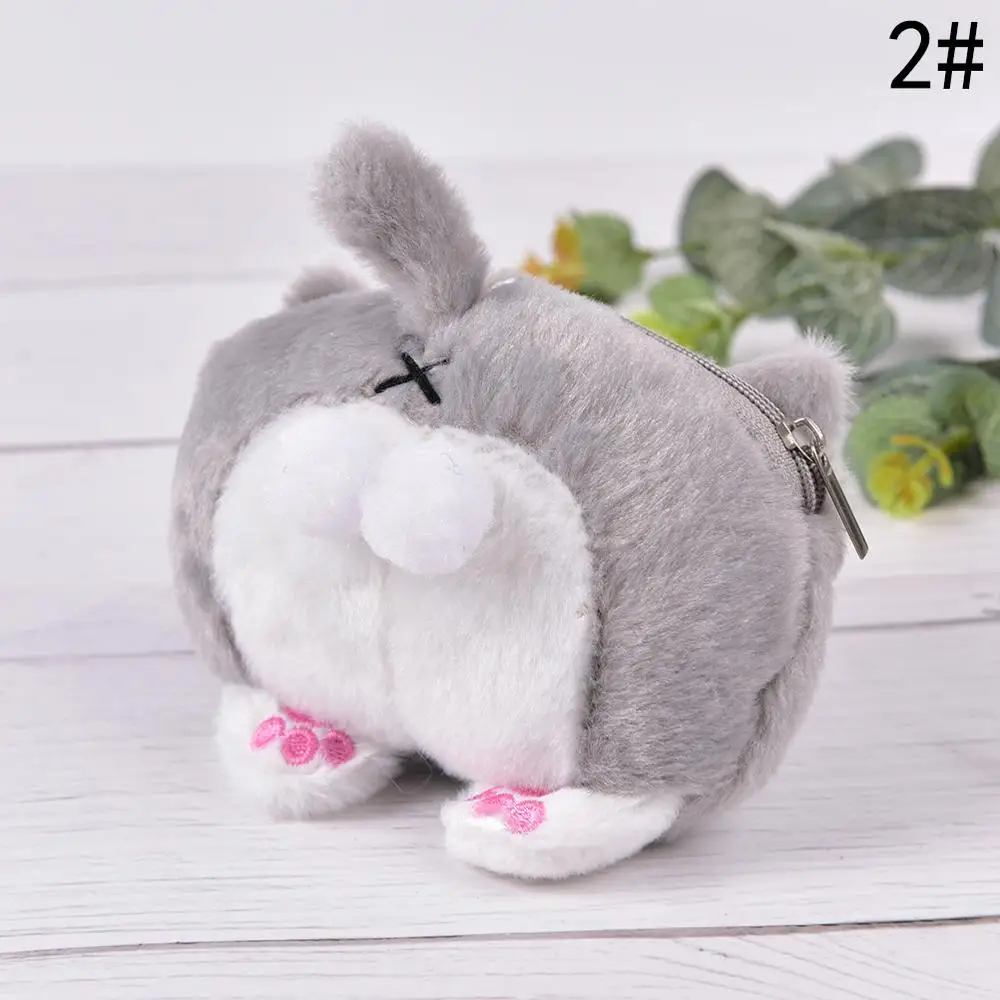 Мини милый кошачий хвост плюшевый Кошелек для монет кошельки Kawaii женский кошелек