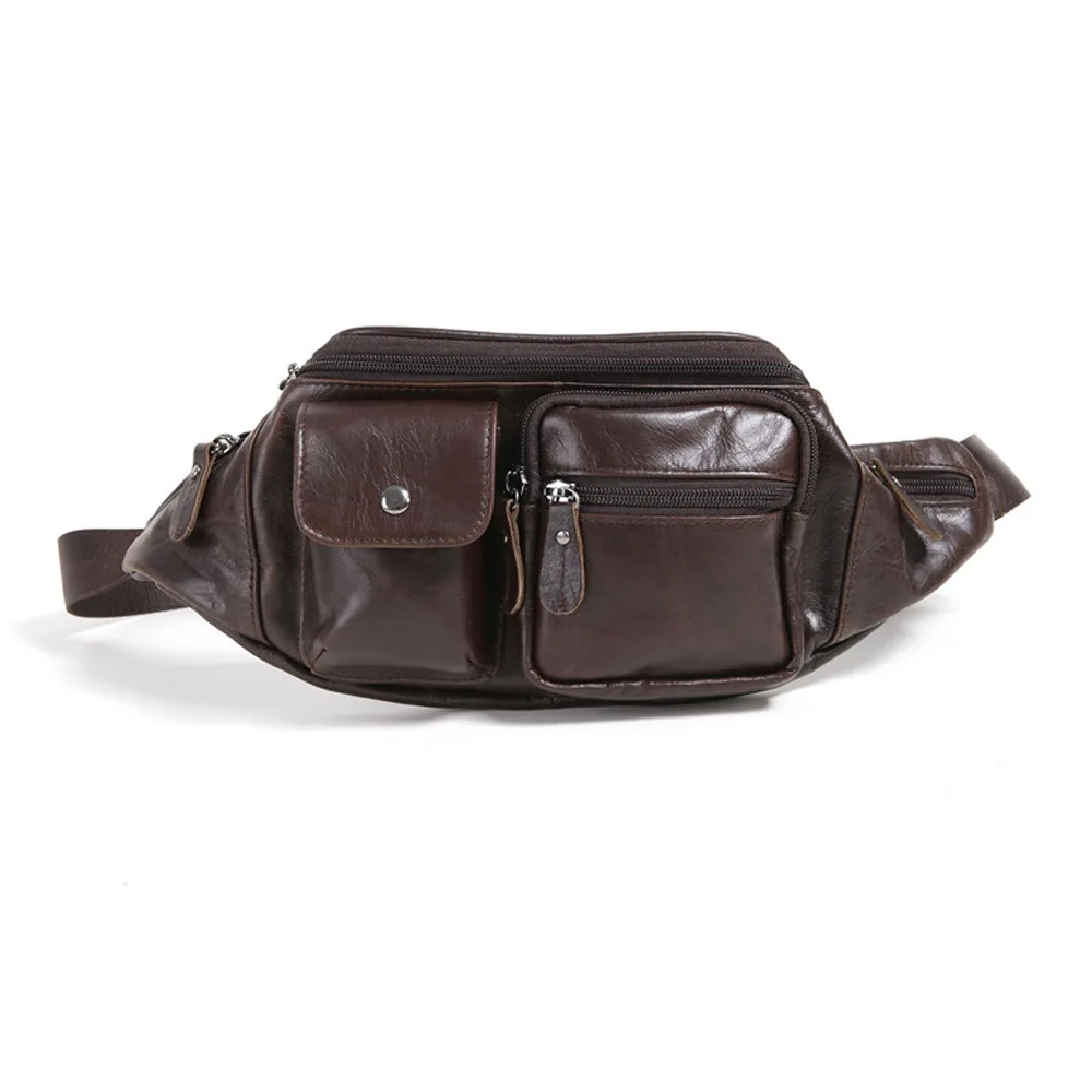 

Мужская нагрудная сумка через плечо из 100% воловьей кожи